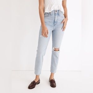 Madewell The Momjean in Ellendale Wash: Raw-Hem Edition Size 32 EUC